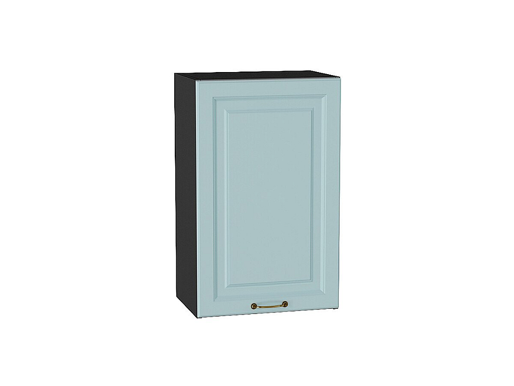 Шкаф верхний с 1-ой дверцей Ницца (716х450х318) graphite/Голубой