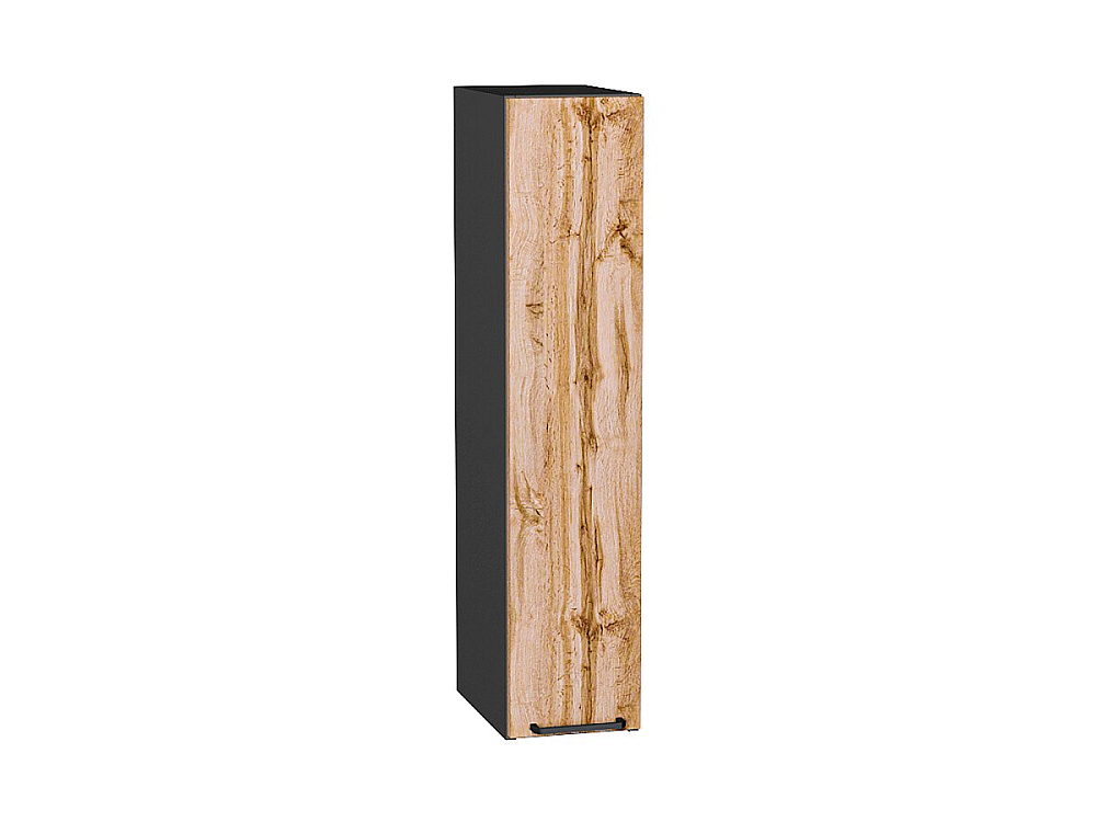 Шкаф верхний бутылочница Флэт (920х200х318) graphite/wotan oak 2s