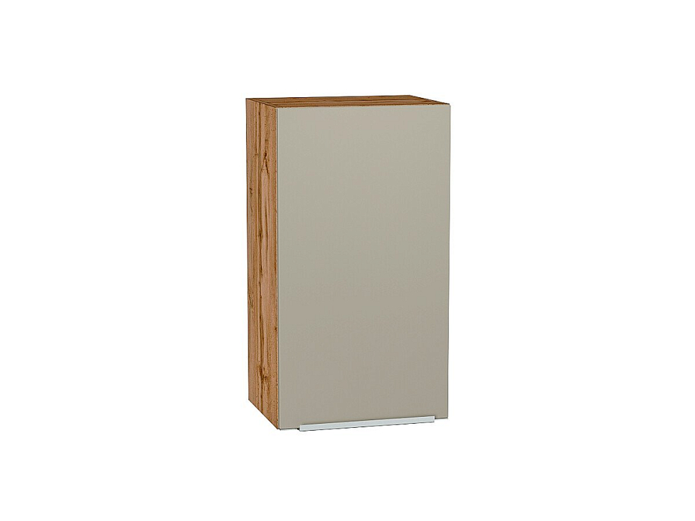 Шкаф верхний с 1-ой дверцей Фьюжн (716х400х320) Дуб Вотан/silky grey