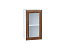 Шкаф верхний с 1-ой остекленной дверцей Шале (716х400х320) Белый/Brown Dreamline