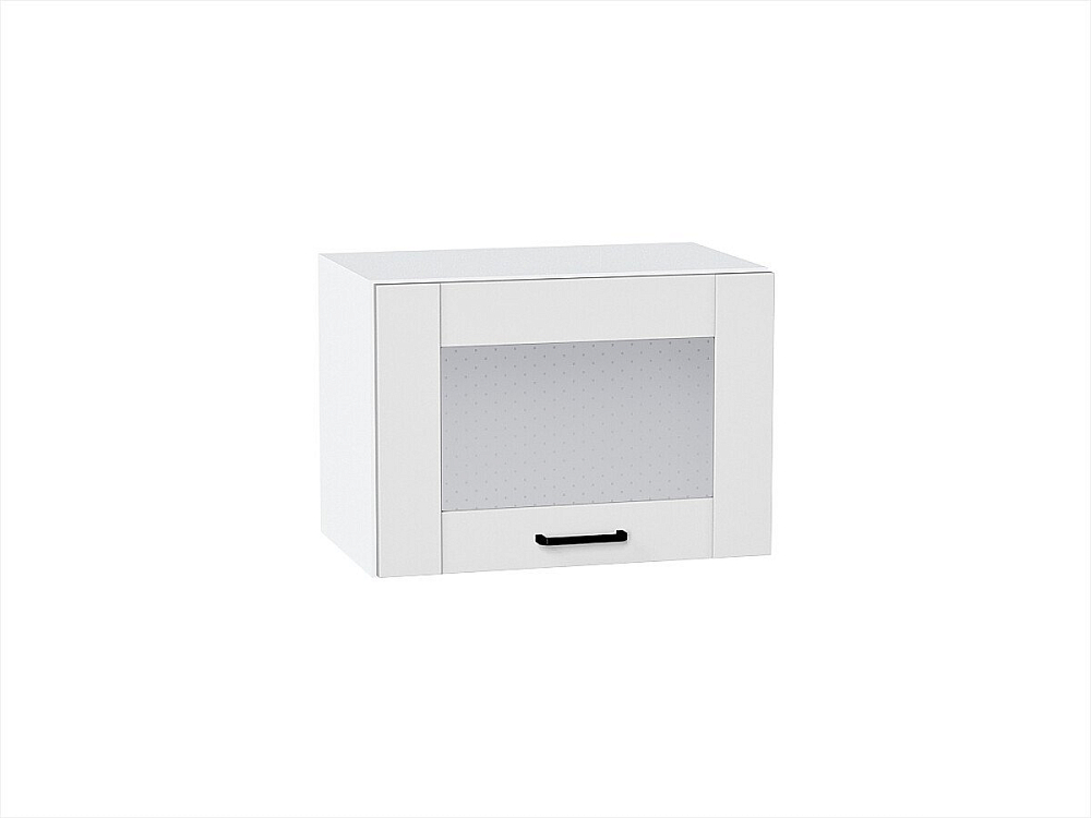 Шкаф верхний горизонтальный остекленный Лофт (358х500х320) Белый/super white