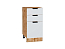 Шкаф нижний с 3-мя ящиками Евро (816х400х478) Дуб Вотан/Белый