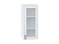 Шкаф верхний с 1-ой остекленной дверцей Лофт (920х400х320) Белый/Super White