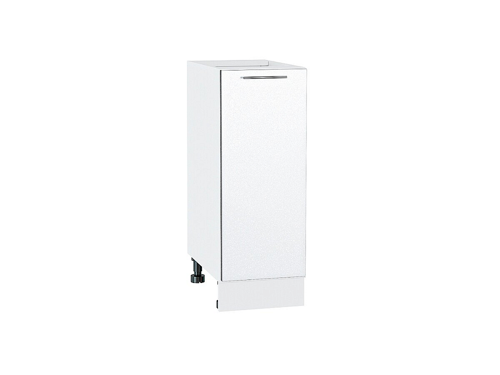 Шкаф нижний с 1-ой дверцей Валерия-М (816х300х478) Белый/белый металлик