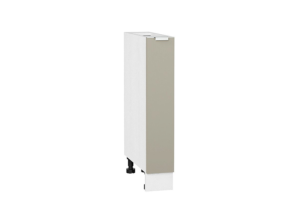 Шкаф нижний бутылочница Фьюжн (816х150х480) Белый/silky grey