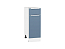 Шкаф нижний с 1-ой дверцей и ящиком Фьюжн (816х300х480) Белый/Silky Blue