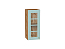Шкаф верхний с 1-ой остекленной дверцей Прованс (716х300х318) Дуб Вотан/Голубой