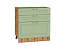 Шкаф нижний с 3-мя ящиками Ницца (816х800х478) Дуб Вотан/Дуб оливковый