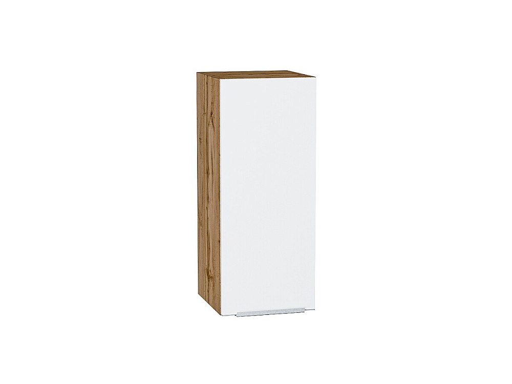 Шкаф верхний с 1-ой дверцей Фьюжн (716х300х320) Дуб Вотан/silky white