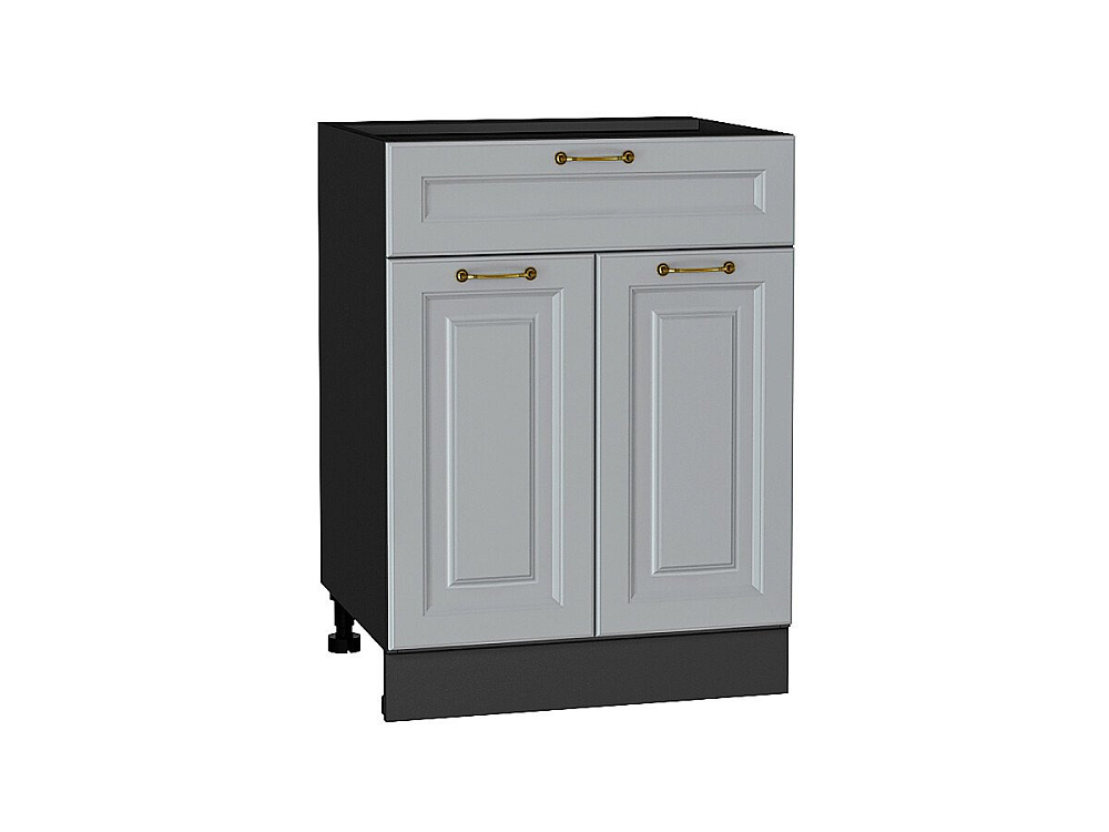 Шкаф нижний с 2-мя дверцами и ящиком Ницца (816х600х478) graphite/Графит
