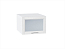 Шкаф верхний горизонтальный остекленный глубокий Сканди (358х500х576) Белый/White Softwood