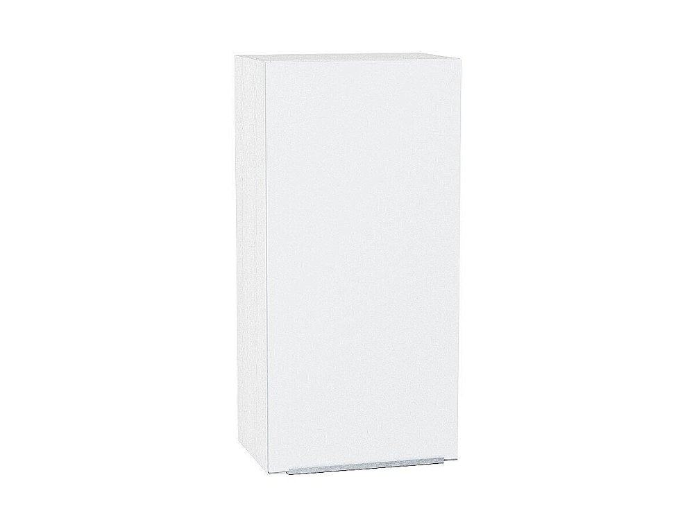 Шкаф верхний с 1-ой дверцей Фьюжн (920х400х320) Белый/silky white