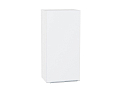 Шкаф верхний с 1-ой дверцей Фьюжн (920х400х320) Белый/silky white