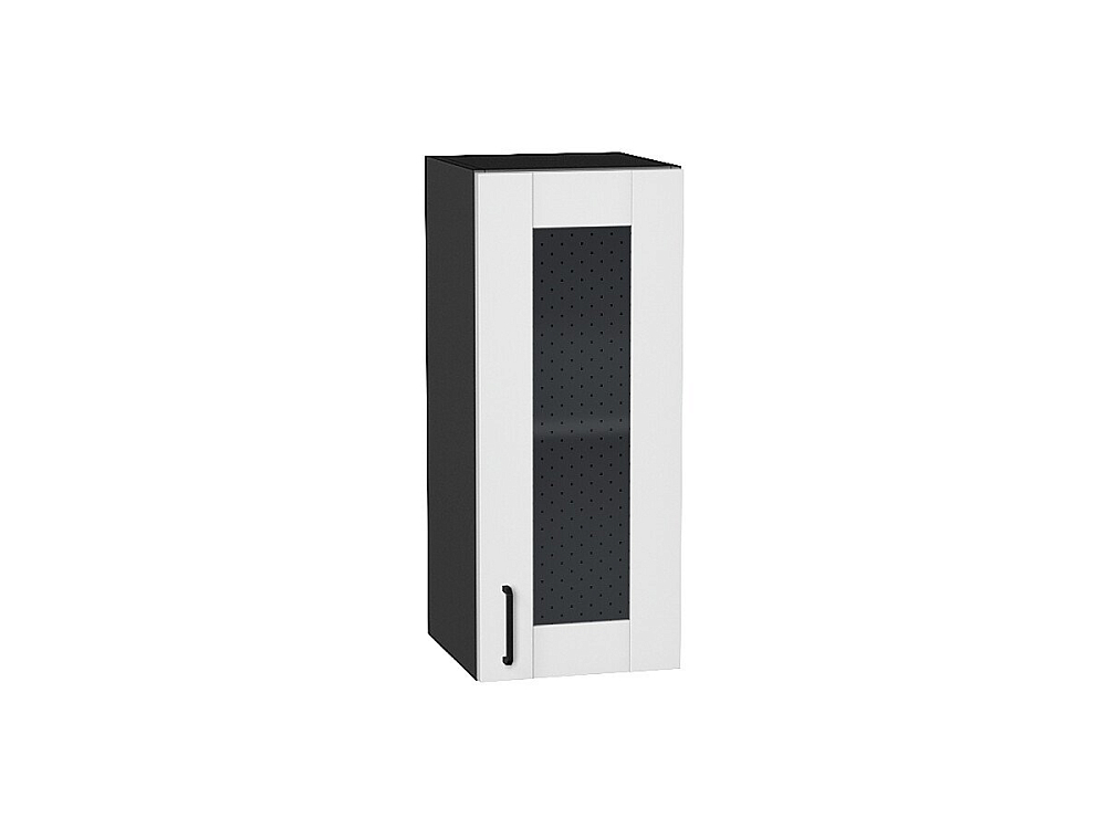 Шкаф верхний с 1-ой остекленной дверцей Лофт (716х300х320) graphite/super white