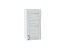 Шкаф верхний с 1-ой дверцей Лофт (716х350х320) Белый/Nordic Oak