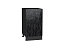 Шкаф нижний с 1-ой дверцей Валерия-М (816х450х478) Graphite/Черный металлик дождь