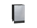 Шкаф нижний с 1-ой дверцей Валерия-М (816х500х478) graphite/Серый металлик дождь светлый
