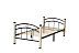 Кровать односпальная Скарлетт (ш.900) (профиль: Masa Decor дуб сонома / металл: черный)