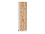 Шкаф пенал с 2-мя дверцами Флэт (2336х600х574) Белый/Wotan Oak 2S