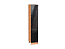 Шкаф пенал с 2-мя дверцами Валерия-М (2132х400х574) Дуб Вотан/Черный металлик дождь