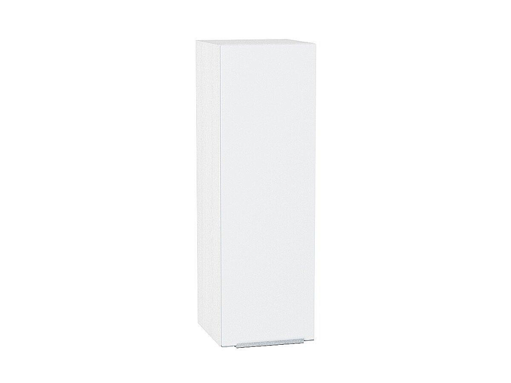 Шкаф верхний с 1-ой дверцей Фьюжн (920х300х320) Белый/silky white