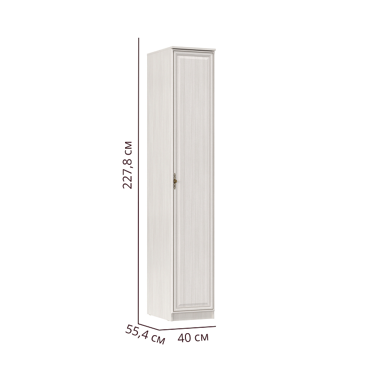 Шкаф - пенал 06.25 Габриэлла Вудлайн кремовый/сандал белый/аруша венге патина