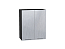 Шкаф верхний с 2-мя дверцами Валерия-М (716х600х318) Graphite/Серый металлик дождь светлый