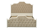 Кровать 61.07 Белла (1400) с подъемным мех. белый/металл белый/велюр конфетти крем