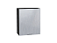 Шкаф верхний с 1-ой дверцей Валерия-М (716х600х318) Graphite/Серый металлик дождь светлый