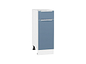 Шкаф нижний с 1-ой дверцей и ящиком Фьюжн (816х300х480) Белый/silky blue