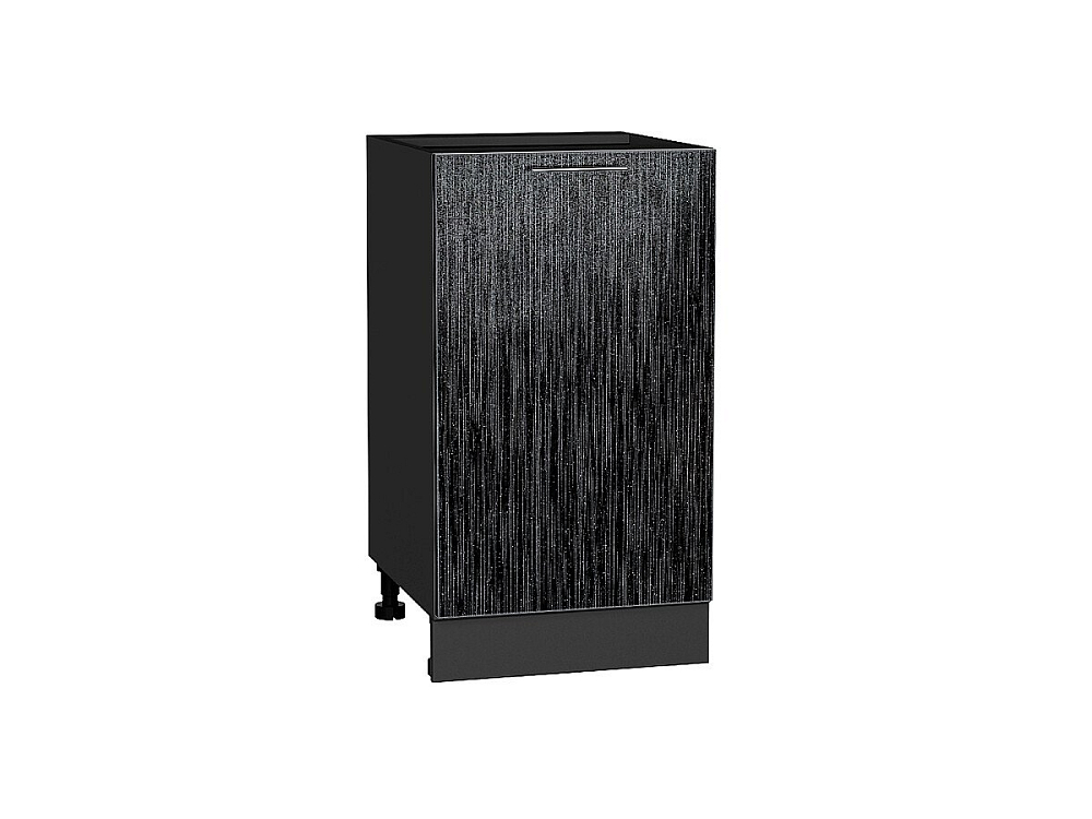 Шкаф нижний с 1-ой дверцей Валерия-М (816х450х478) graphite/Черный металлик дождь