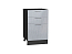 Шкаф нижний с 3-мя ящиками Валерия-М (816х500х478) Graphite/Серый металлик дождь светлый