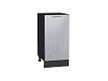 Шкаф нижний с 1-ой дверцей Валерия-М (816х400х478) graphite/Серый металлик дождь светлый