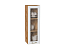 Шкаф верхний с 1-ой остекленной дверцей Ницца (920х300х318) Дуб Вотан/Белый