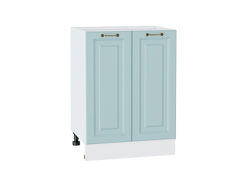 Шкаф нижний с 2-мя дверцами Ницца (816х600х478) Белый/Голубой