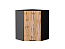 Шкаф верхний угловой Флэт (716х600х600) Graphite/Wotan Oak 2S