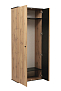 Шкаф для одежды 51.01 Либерти (опора h=20мм) дуб вотан/черный/профиль masa decor дуб вотан