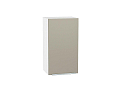Шкаф верхний с 1-ой дверцей Фьюжн (716х400х320) Белый/silky grey