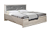 Кровать 32.25-02 Сохо (1600) с подъемным мех. (бетон пайн белый / профиль: бетон пайн белый патина / ткань: велюр богемия сильвер)