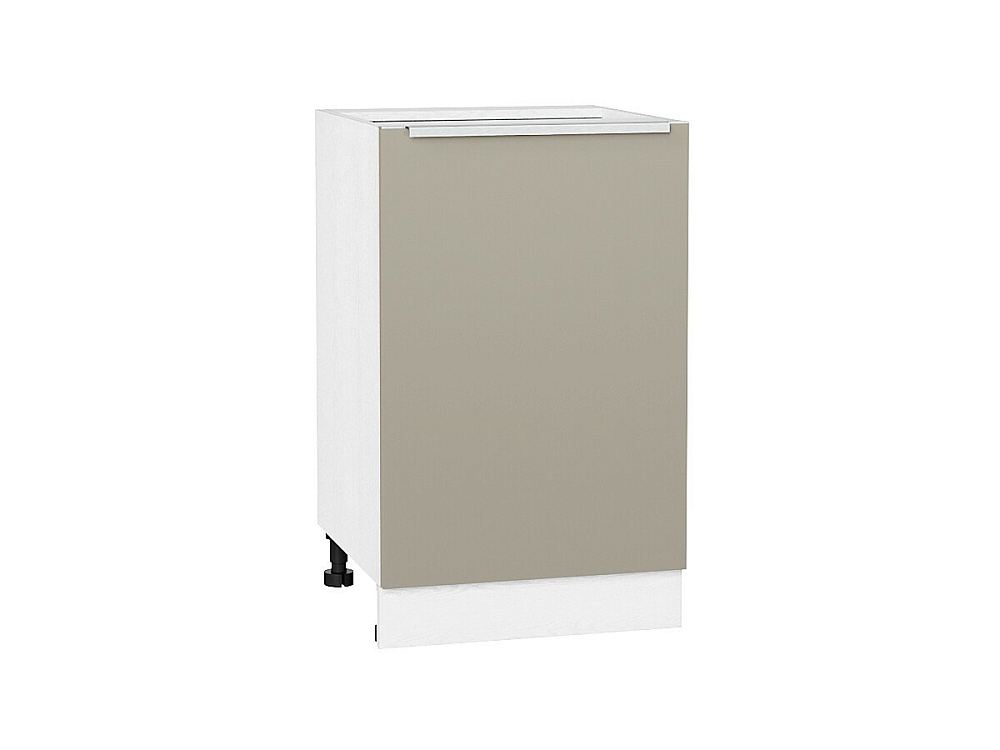 Шкаф нижний с 1-ой дверцей Фьюжн (816х500х480) Белый/silky grey
