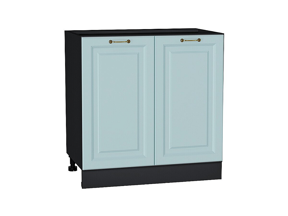 Шкаф нижний с 2-мя дверцами Ницца (816х800х478) graphite/Голубой