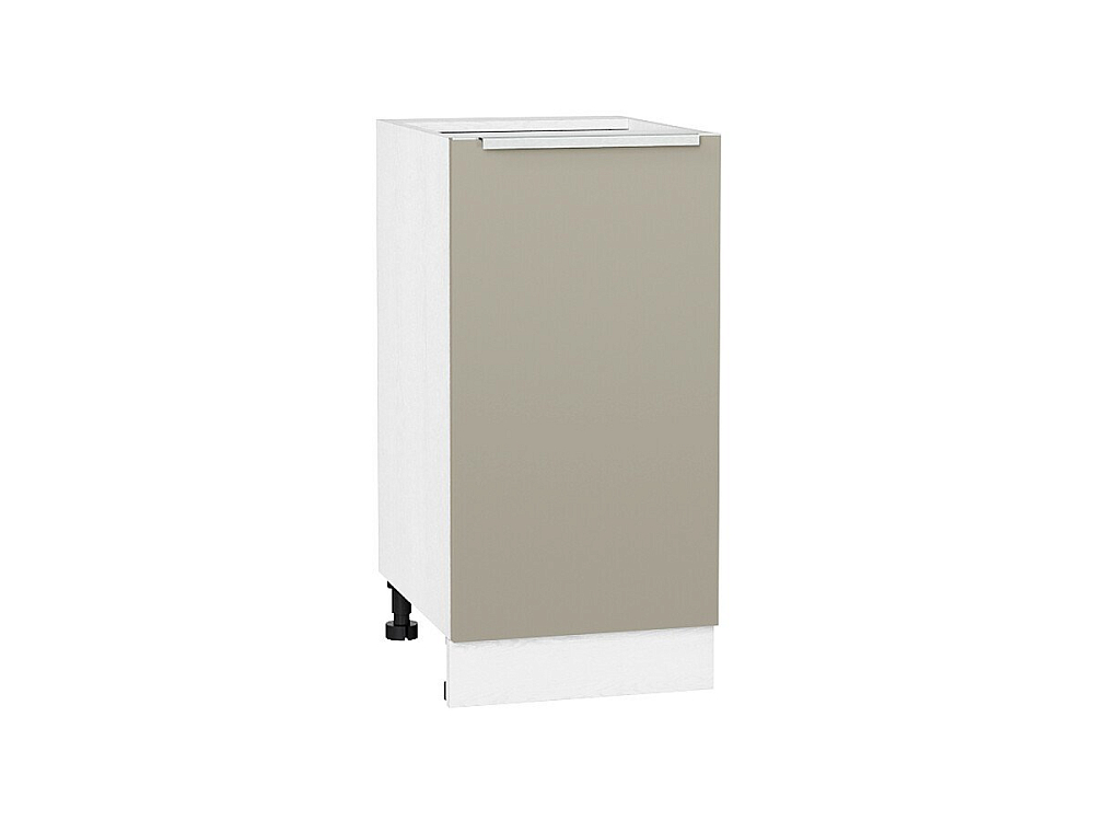 Шкаф нижний с 1-ой дверцей Фьюжн (816х400х480) Белый/silky grey