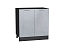 Шкаф нижний с 2-мя дверцами Валерия-М (816х800х478) Graphite/Серый металлик дождь светлый