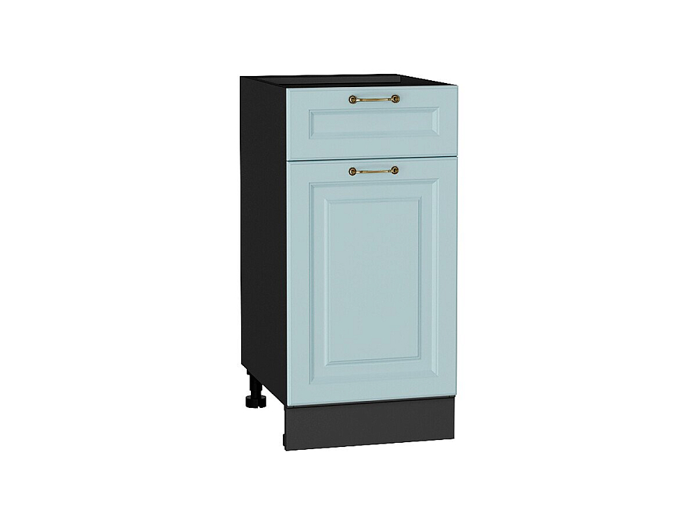 Шкаф нижний с 1-ой дверцей и ящиком Ницца (816х400х478) graphite/Голубой