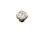 Ручка кнопка мебельная KF01-04 (27х25х) BA Античная бронза/Белый