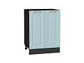 Шкаф нижний с 2-мя дверцами Ницца (816х600х478) graphite/Голубой