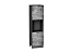 Шкаф пенал с 2-мя дверцами под технику Флэт (2132х600х574) Graphite/Temple Stone 2S