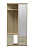 Шкаф комбинированный Кармен-1 (дуб сонома / белый / зеркало)