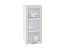 Шкаф верхний с 1-ой остекленной дверцей Ницца (920х400х318) Белый/Дуб крем