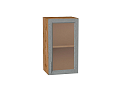 Шкаф верхний с 1-ой остекленной дверцей Сканди (716х400х320) Дуб Вотан/grey softwood